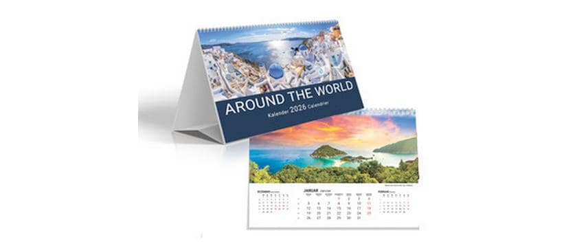 Simplex esposizione da tavolo per 3 mesi Aroundtheworld 2026 21 x 15 cm