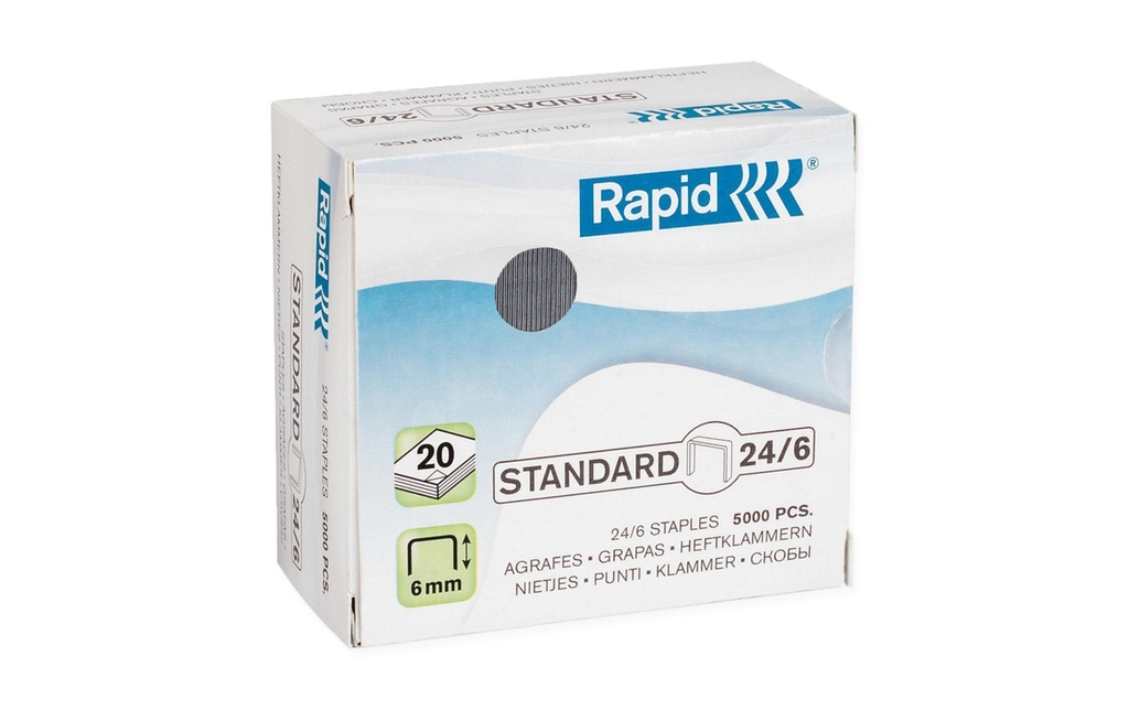 RAPID Agrafes Stand.24/6 5000pcs (5000 pces)