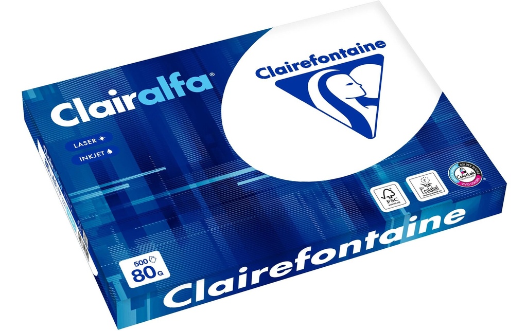 CLAIRALFA Pap.copie A3 80g Clairalfa (500 pces)