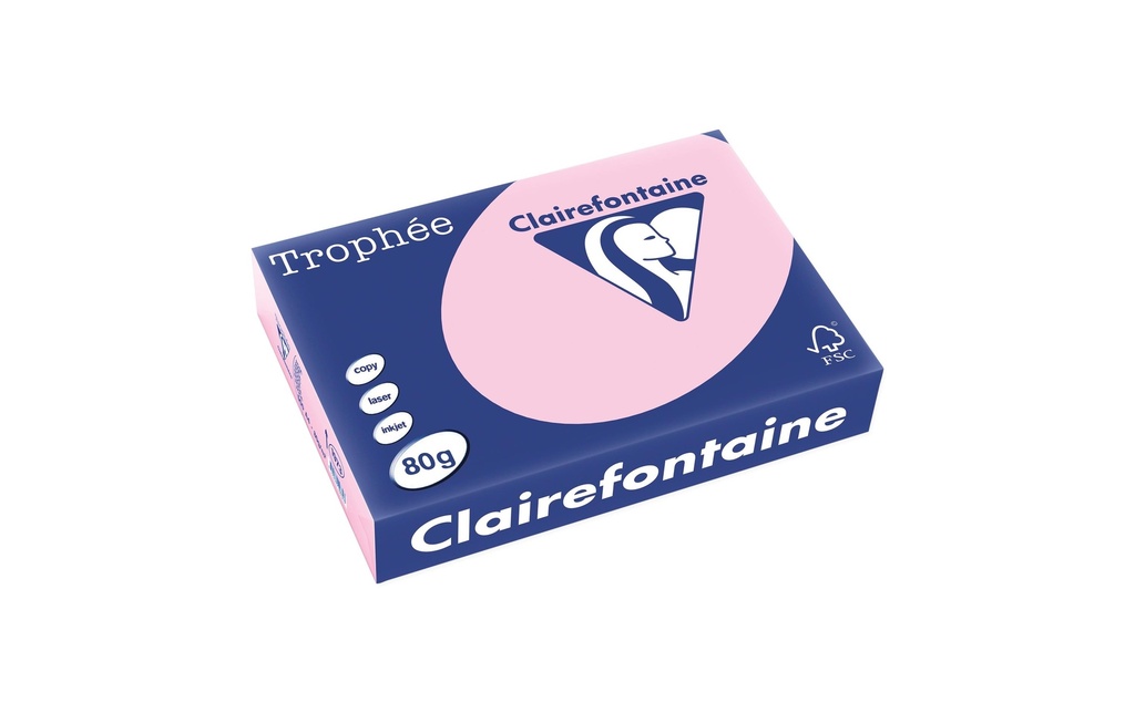 CLAIREFONTAINE Pap.copie A4 80g rose suavage (500 pces)