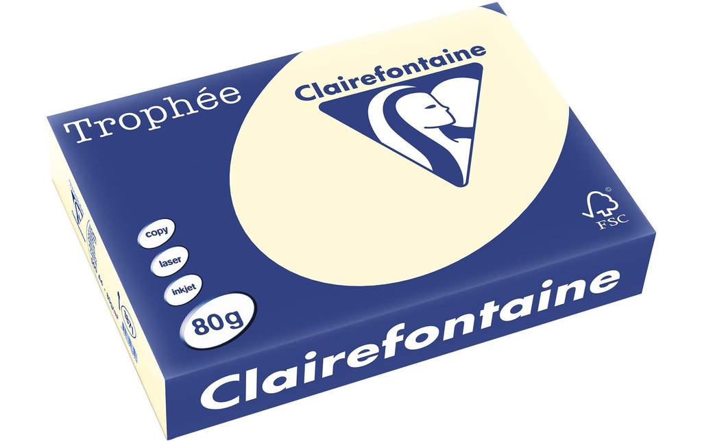 CLAIREFONTAINE Pap.copie A4 80g sable (500 pces)