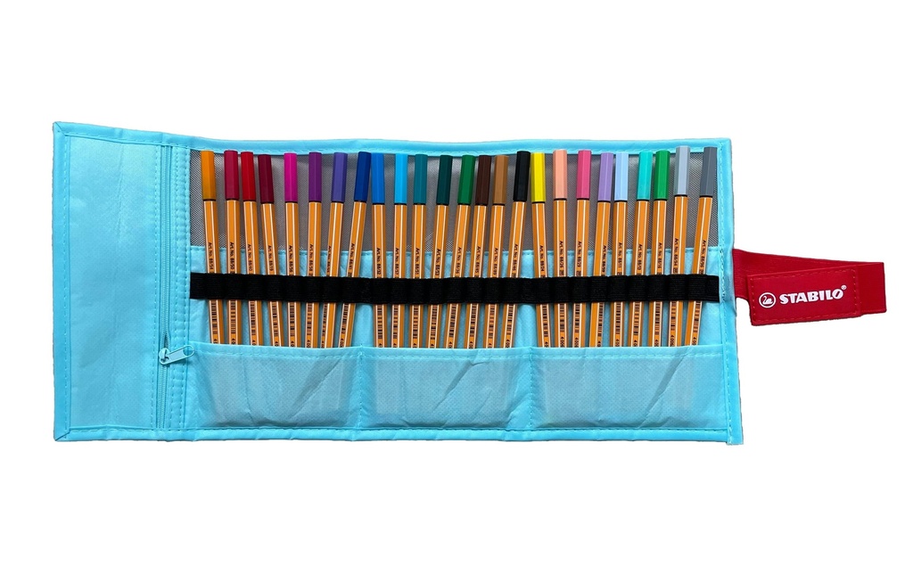 STABILO Point 88 set-roller bleu past. (25 pces)