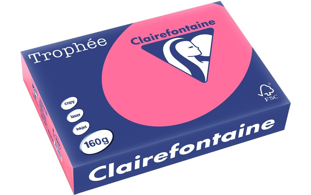 CLAIREFONTAINE Pap.copie A4 160g eosin (250 pces)