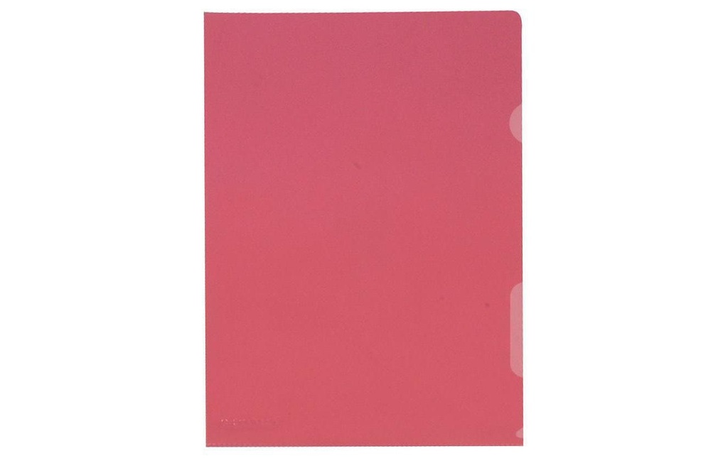 CONNECT Pochette transparente A4 Rouge, lisse, 100 pièces