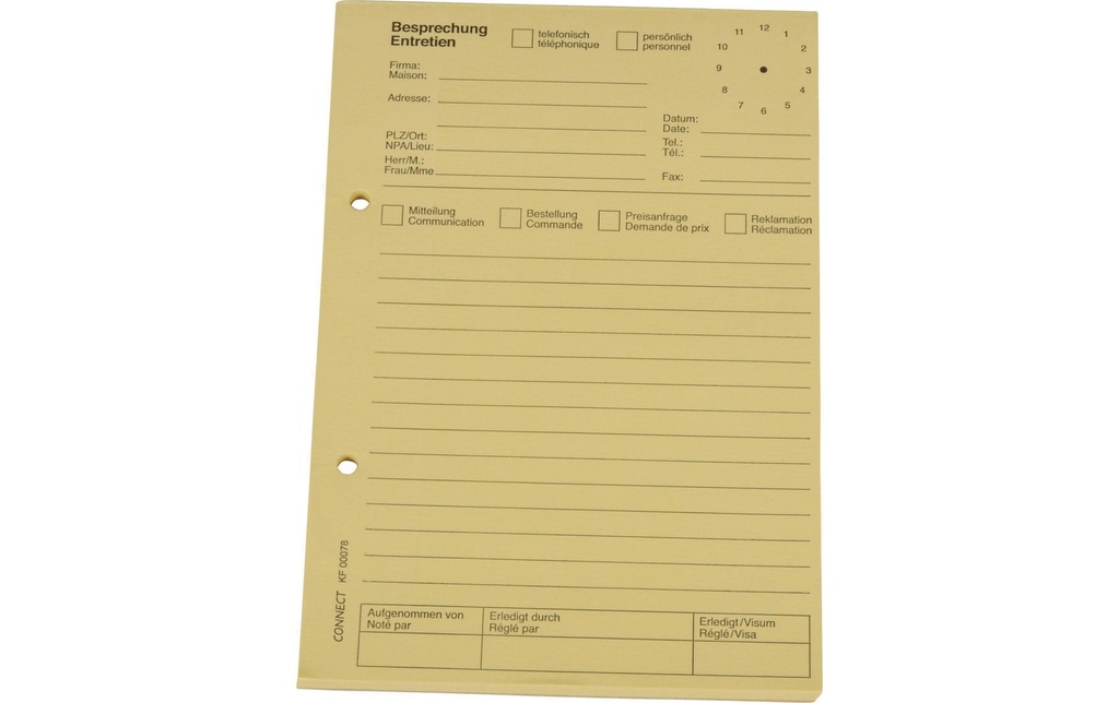 Q-CONNECT Bloc téléphone A5 80fl jaune (80 pces)