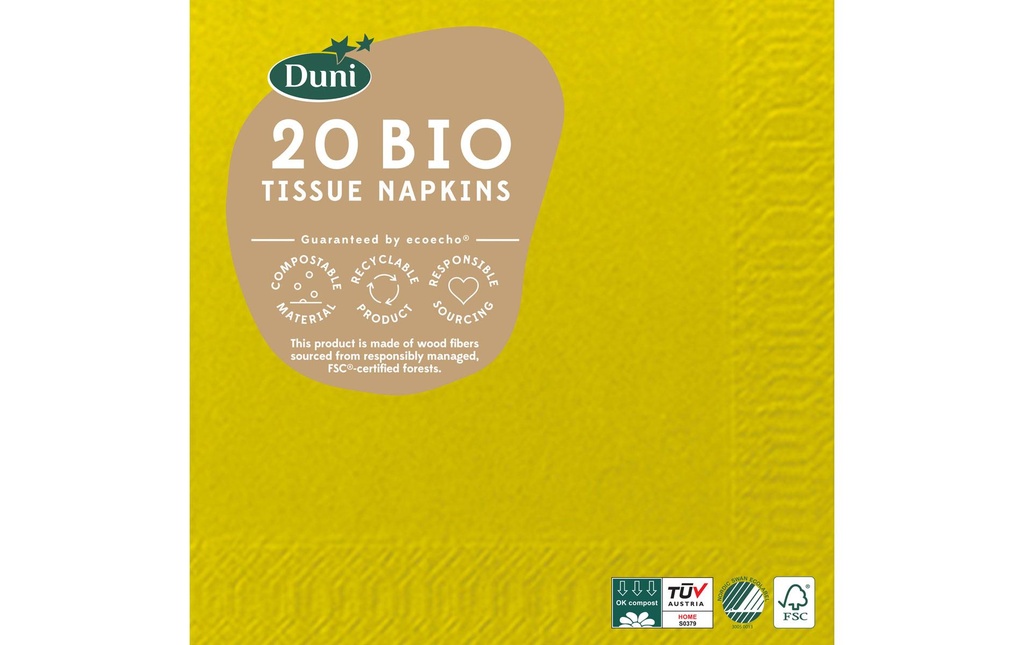 DUNI Serviettes 24x24cm kiwi (20 pces)