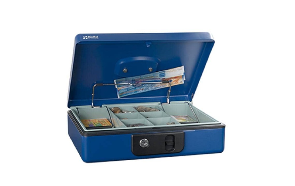 RIEFFEL Caisse à monnaie DeLuxe 4 bleu