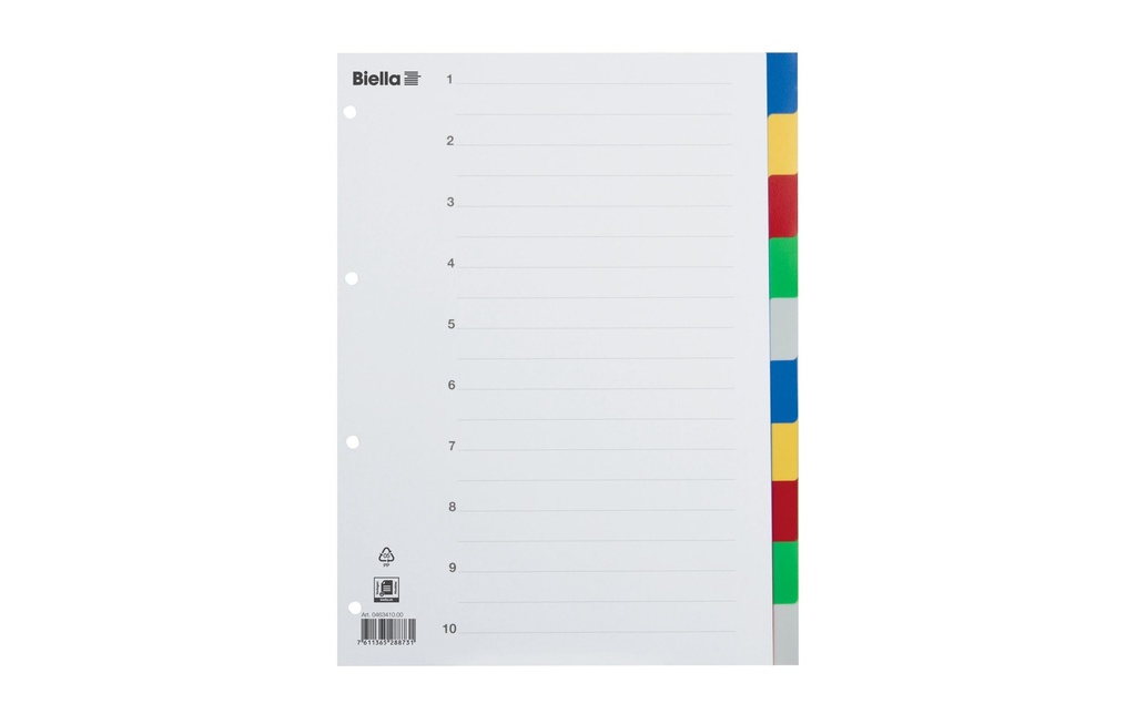 BIELLA Répertoire PP A4 neutre 10pcs