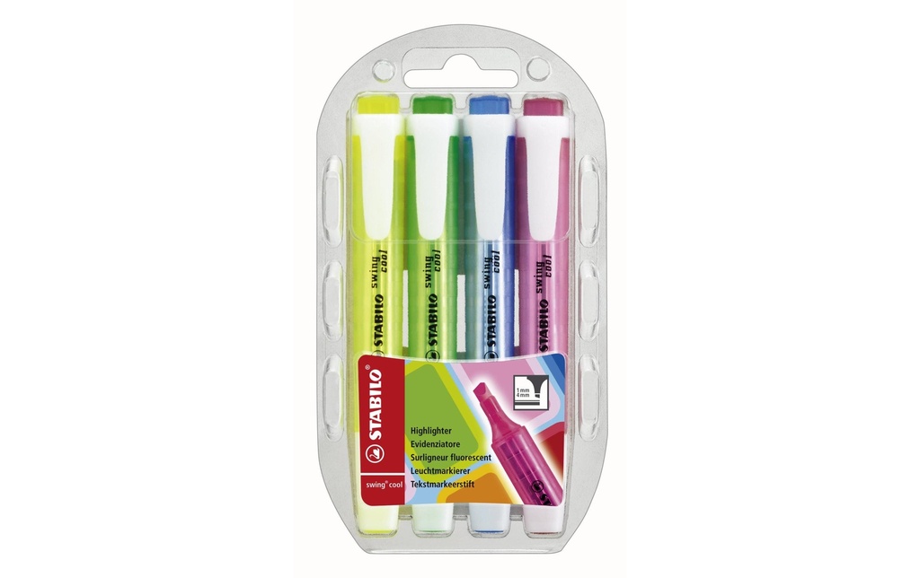 STABILO Swing cool étui en carton 4p. (4 pces)