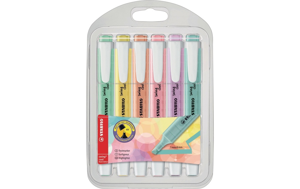STABILO Swing cool pastel ét.cart.6pcs (6 pces)