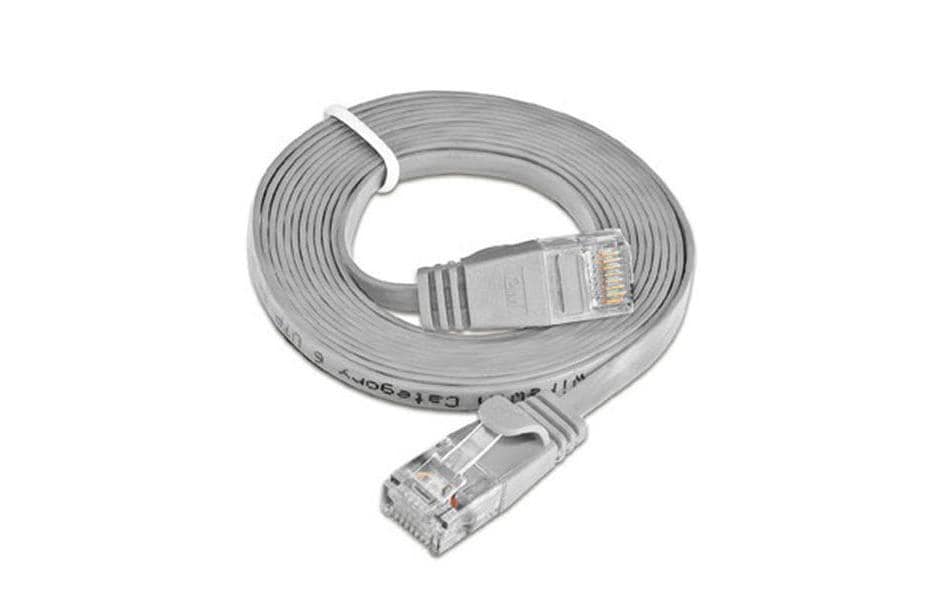SLIM Câble patch slim RJ-45 - RJ-45, Cat 6, UTP, 0.15 m, Gris