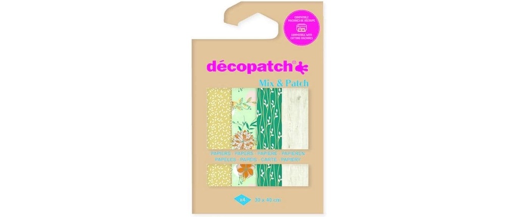 décopatch Papier de bricolage DP035C 30 x 40 cm, 4 feuilles
