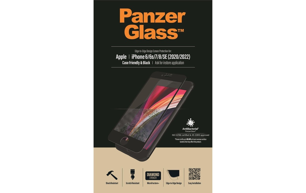 Panzerglass Protection d’écran Case Friendly iPhone 6/6S/7/8/SE 2020/2022