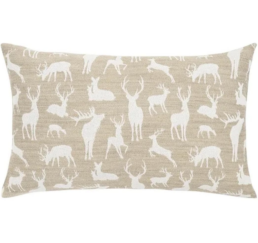pad Housse de coussin Cuisinière 60 x 35 cm, Beige/Blanc