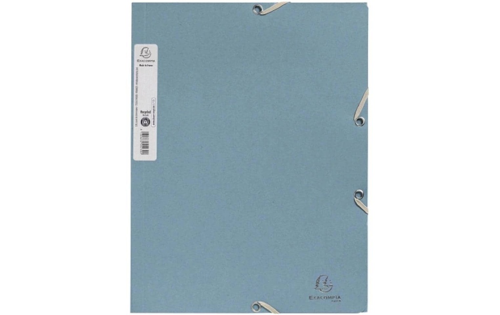 Exacompta Portfolio à ruban élastique A4 AutentiK, Bleu-gris