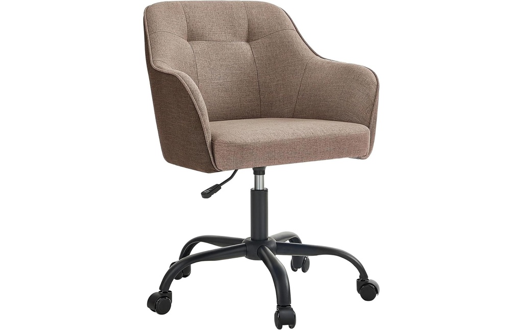 Songmics Chaise de bureau avec pied en croix, marron