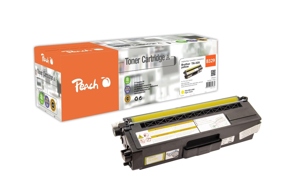 Peach Toner Brother TN-329Y Yellow