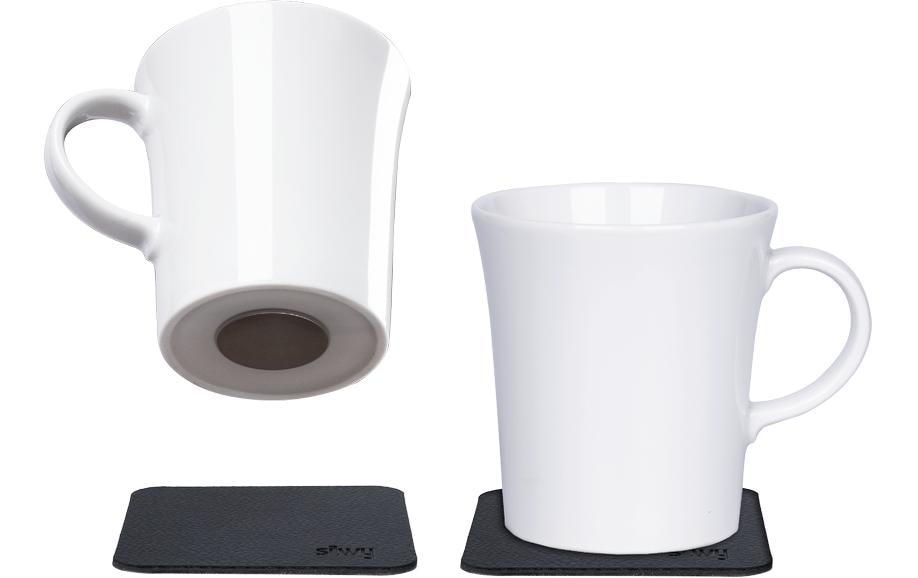 Silwy Set de tasses à anse magnétique en porcelaine