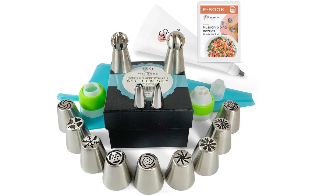 Wenburg Poche à douilles Set de 38 pièces Acier inoxydable, argent