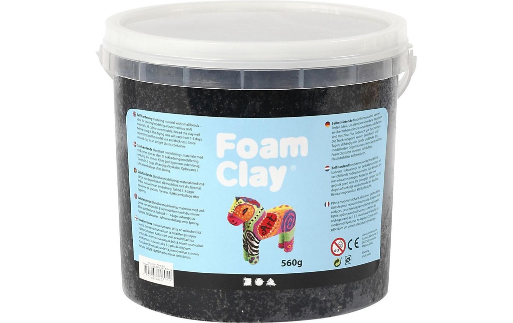 Creativ Company Matière à modeler Foam Clay Noir 560g