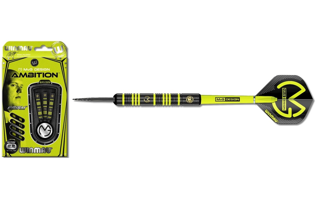 Winmau Fléchettes Steeldart MvG Ambition 3 pièces