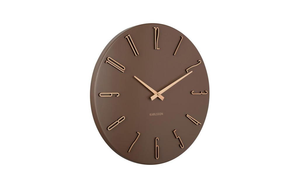 KARLSSON Horloge murale Esmerado 40 cm, Mocha Brown