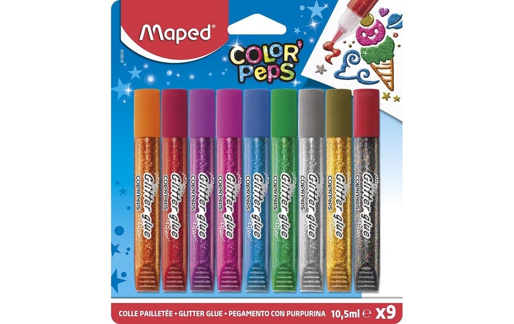 maped Crayon à paillettes Color Peps 9 pièces