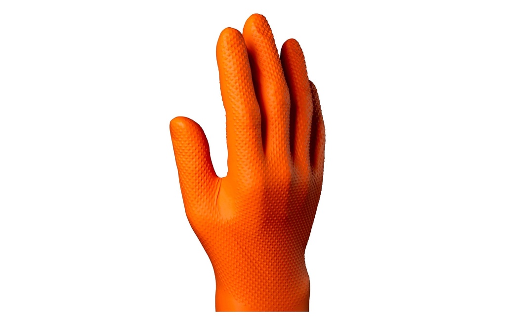 IGNITE Gant jetable Max Grip Nitrile, L, Orange, 100 Pièce/s