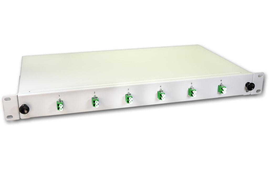 Lightwin Boîte d’épissure 12 fibres, 6x DLC/APC SM, 9/125µm OS2 Pigtail