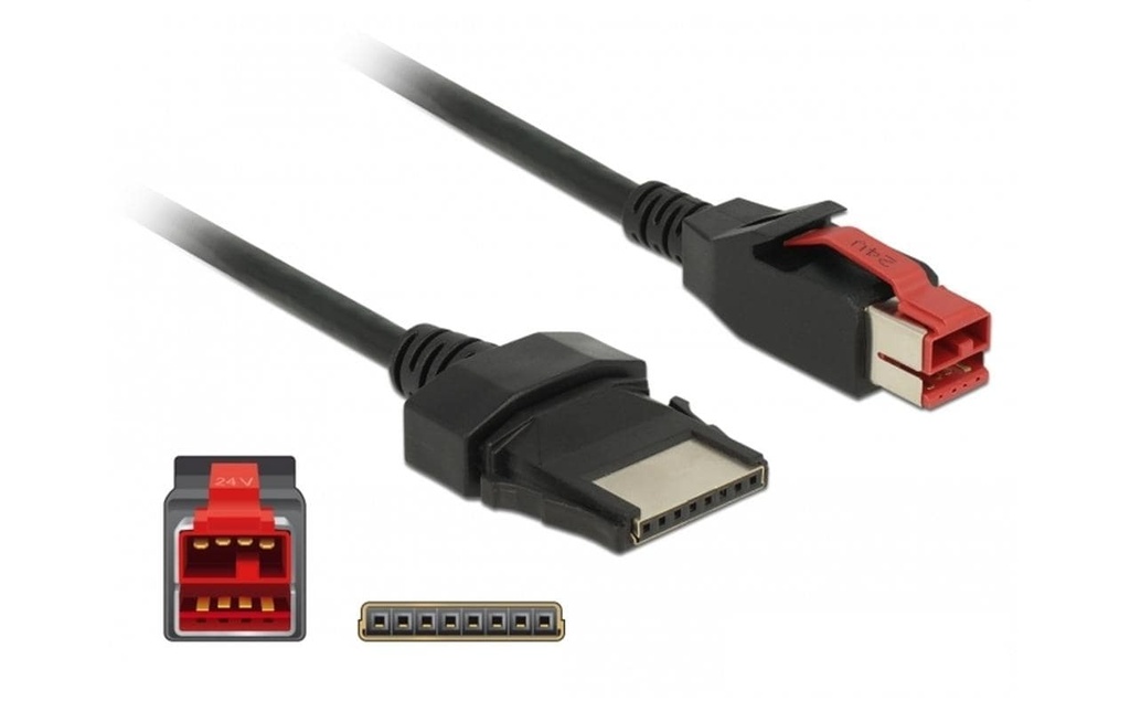 Delock Câble USB 2.0 Powered USB 24Volt - 8Pin 5 m