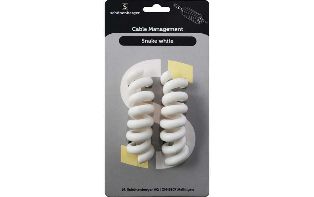 Schönenberger Supports de câbles Snake Black Ø 30 mm, Blanc