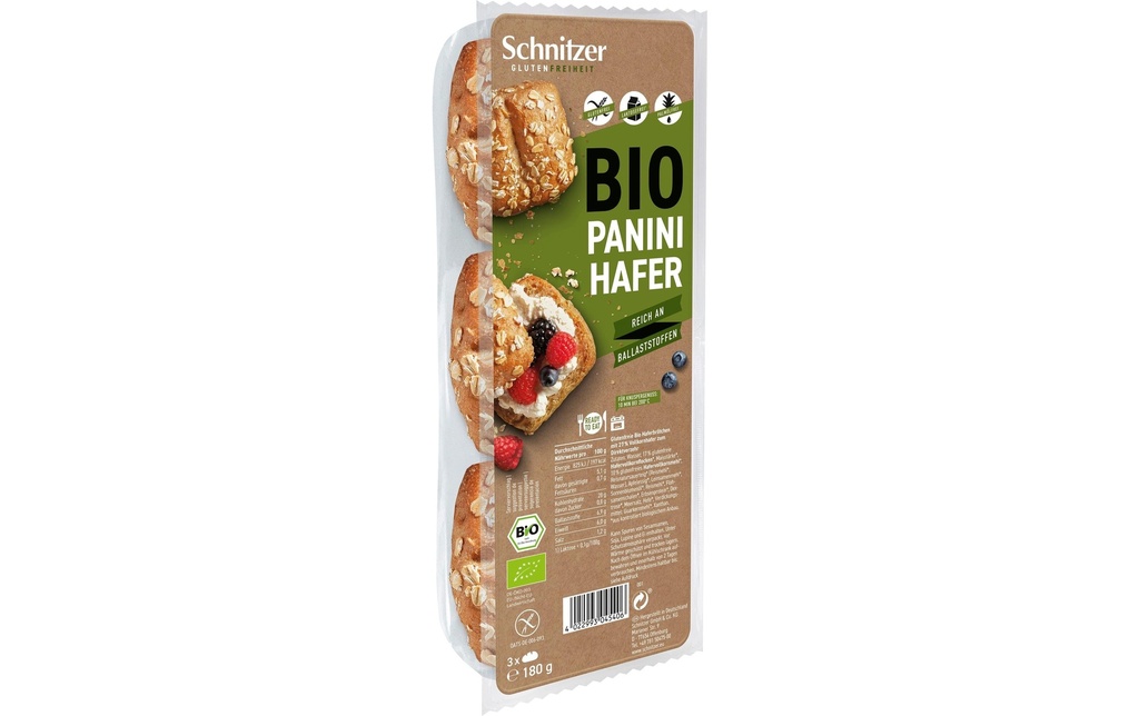 Schnitzer Pain Panini bio à l'avoine 180 g