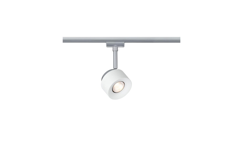 Paulmann Spot LED sur rail URail Pane, 7.4 W, 2700 K, chrome/blanc