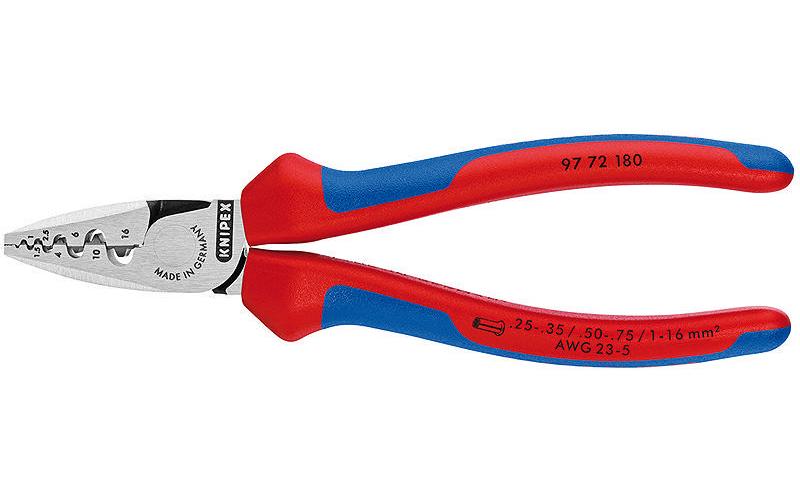 Knipex Pince à sertir 180 mm pour embouts de fils