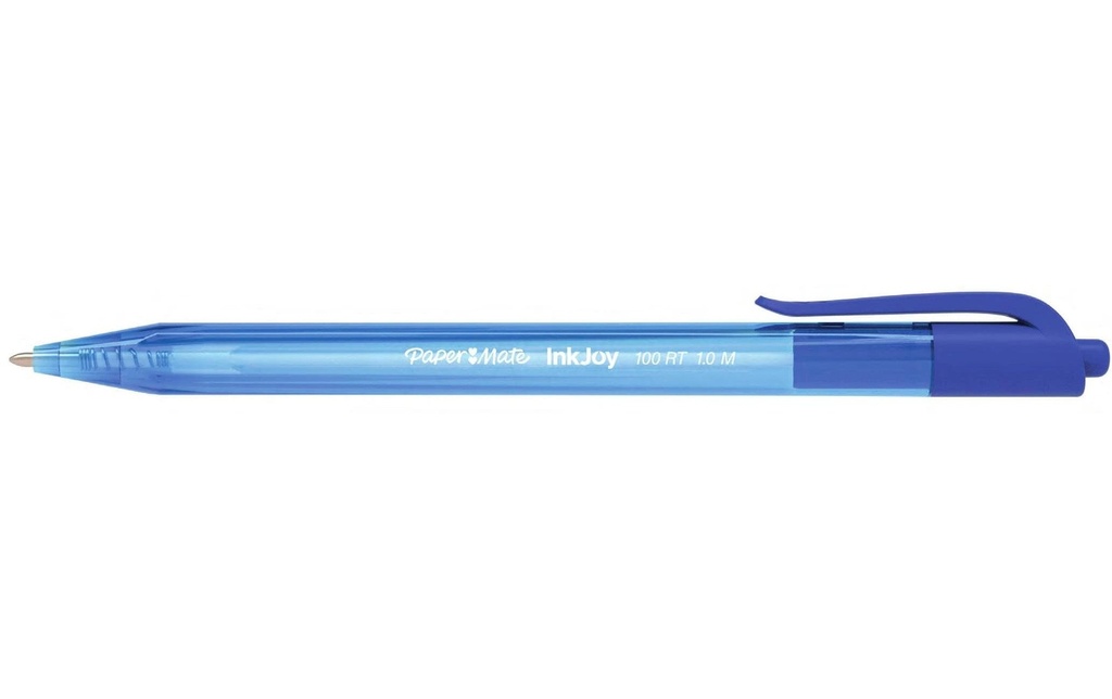 Paper Mate Stylo bille InkJoy 100 RT Bleu, 1 pièce