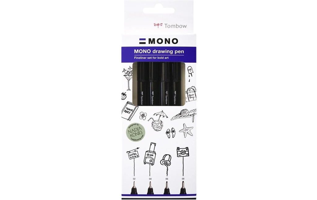 TOMBOW Drawing pen MONO Set Bold (4 pces)