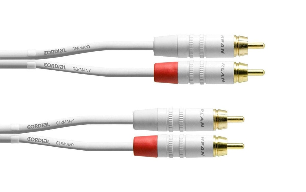 Cordial Câble audio CFU 3 CC-SNOW Cinch - Cinch 3 m