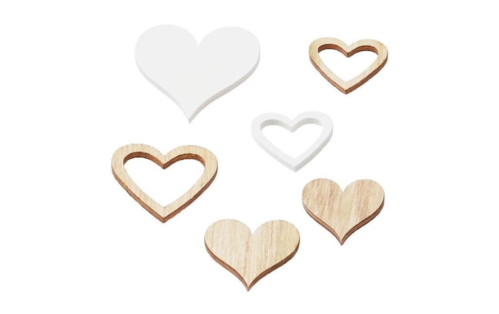 HobbyFun Décoration à éparpiller Cœurs 12 pièces