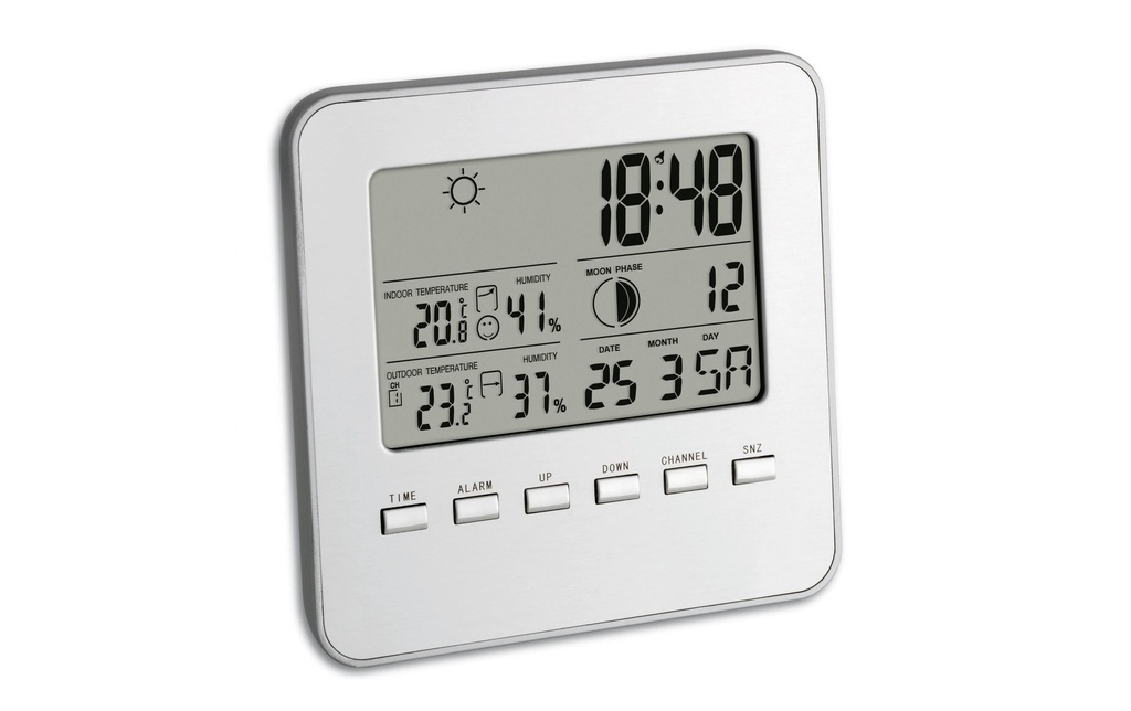 TFA Dostmann Station météo Quadro, Argent