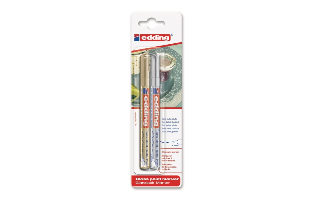 edding Marqueur peinture 780 Or, Argent, Argent