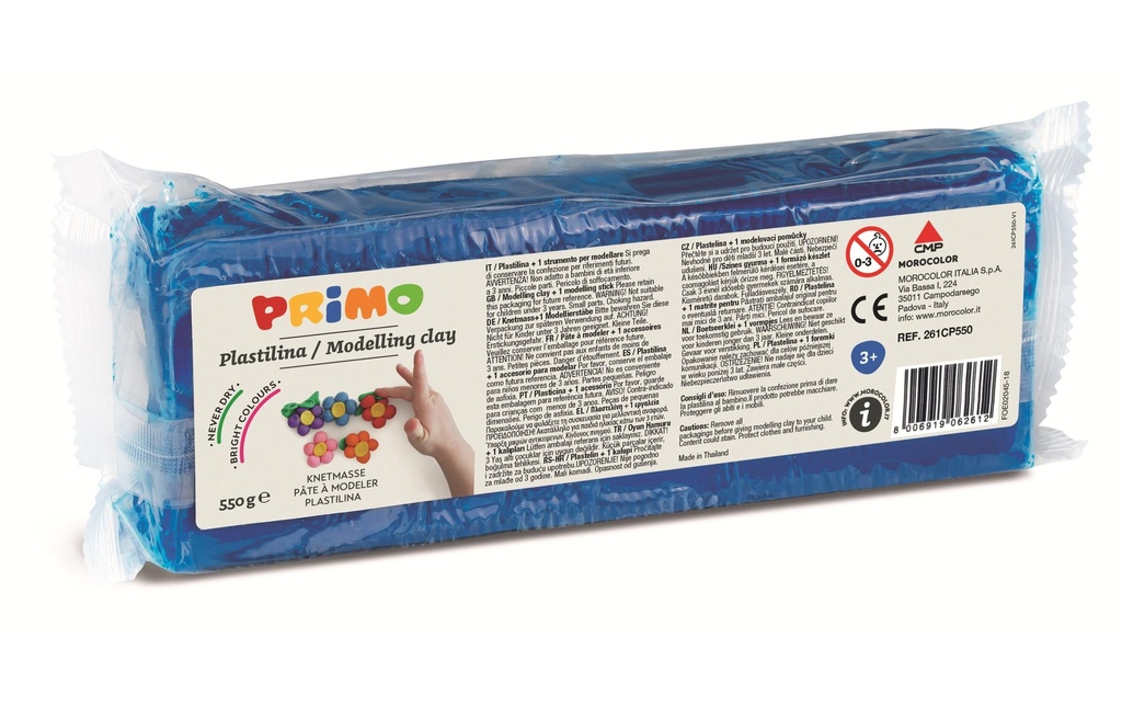 Primo Plasticine 550 g, Bleu