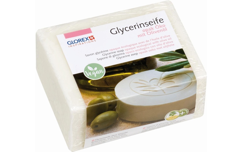 Glorex Savon à la glycérine Eco à l'huile d'olive 500 g, opaque