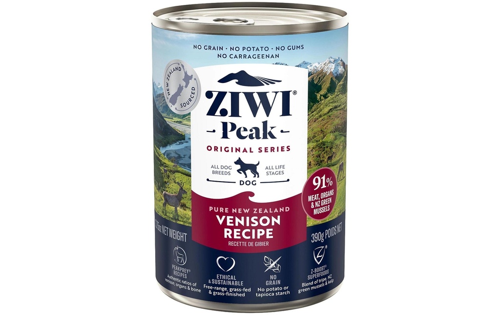 ZIWI Peak Alimentation humide Vension 390 g