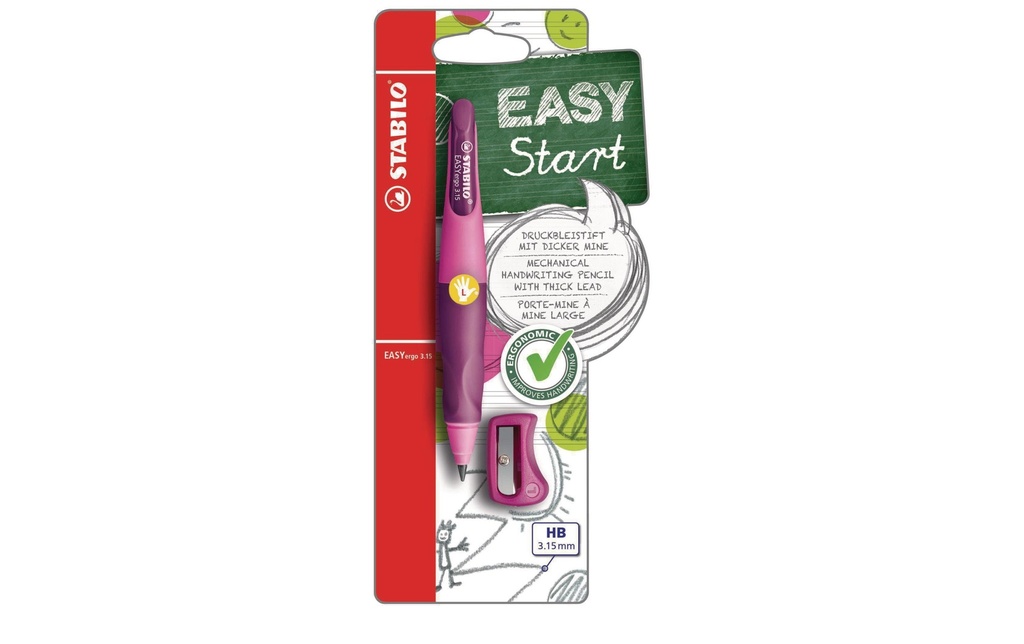 STABILO EASYergo Start L pink/lil.3.15