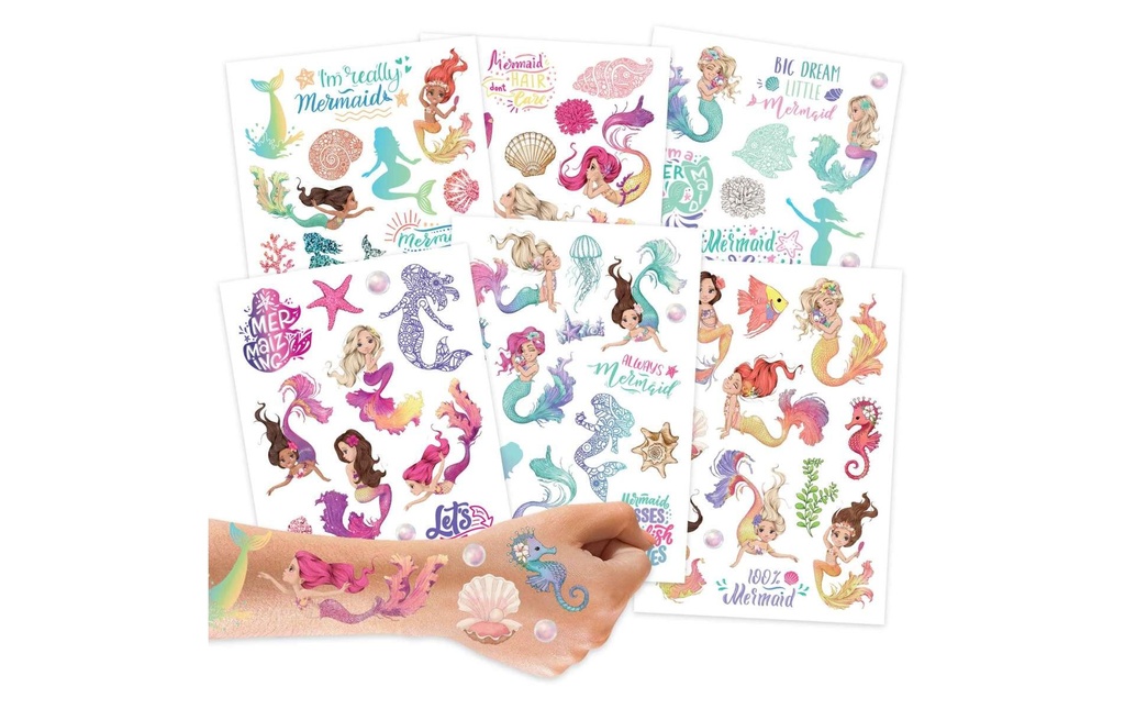 Papierdrachen Kits de tatouage Métallique – Sirènes