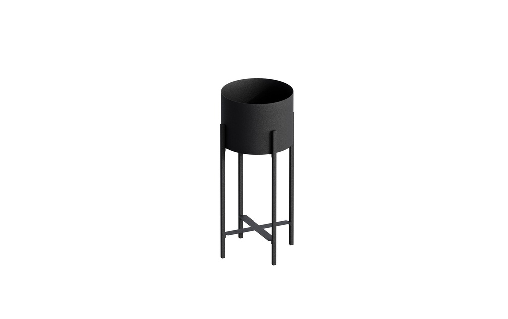Wallxpert Supports pour plantes 23 cm/48 cm, Noir