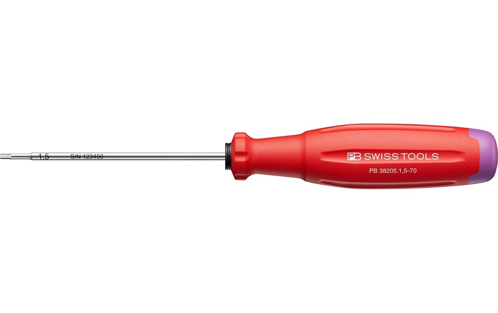 PB Swiss Tools Vis à 6 pans creux SwissGrip Evo. PB 38205.1.5-70