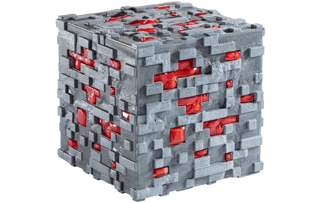 Paladone Lampe décorative Minecraft Illuminating Redstone Ore Cube 10 cm