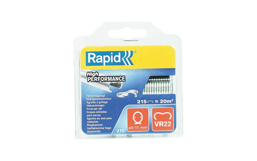 Rapid Agrafes à grillage VR22  215 pièces