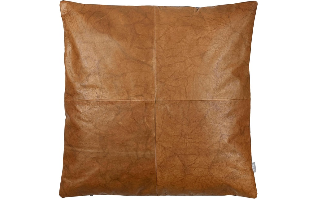 Södahl Coussin Leder Lodge, 60 x 60 cm, Black / Tobacco